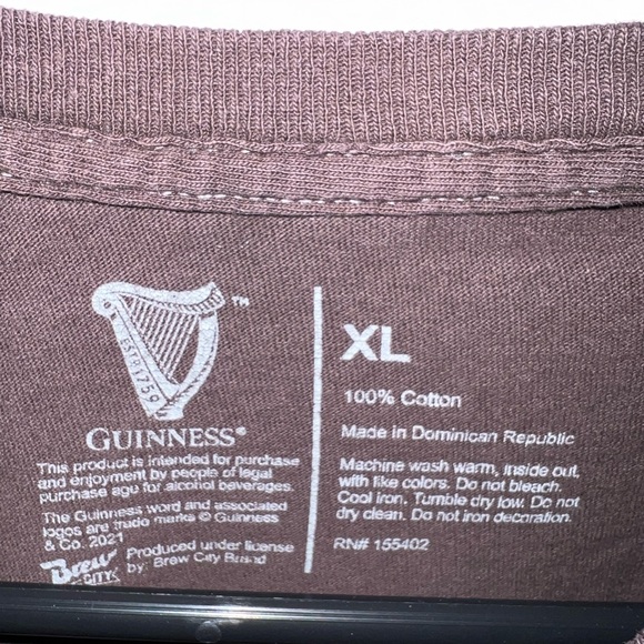 Guinness brown t-shirt XL - Picture 3 of 3